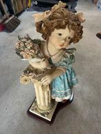 Vintage Figurine Meisje met Bloemen - 80 cm, Ophalen