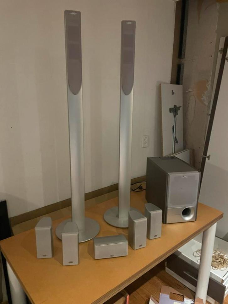 JVC 7.1 Speakerset met Actieve Subwoofer, Audio, Tv en Foto, Luidsprekers, Gebruikt, Complete surroundset, JVC, Ophalen