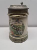Keramieken Bierpul met Tinnen Deksel - Cochem, Antiek en Kunst, Antiek | Keramiek en Aardewerk, Ophalen of Verzenden