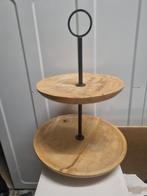Houten Etagère met 2 Borden, Ophalen of Verzenden, Gebruikt