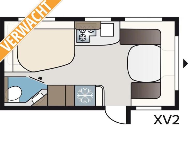 Kabe Briljant 470 XL Model 2026 - Nieuw, Caravans en Kamperen, Caravans, tot en met 4, Treinzit, Kabe, Frans bed, Overige typen
