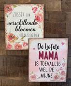 Tekstbordje mama of zus, Huis en Inrichting, Woonaccessoires | Tekstborden en Spreuken, Ophalen of Verzenden, Nieuw