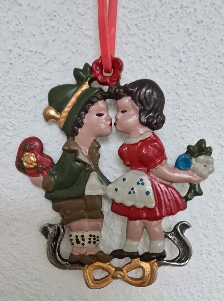 Verliefd paartje Kuhn Zinn hanger kerst kado 😘♥️🎅🎁🎄, Diversen, Kerst, Zo goed als nieuw, Ophalen of Verzenden