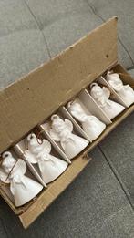 6 vintage porselein Kerst engeltjes Vaga International, Ophalen of Verzenden