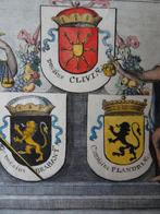 kleur gravure allegorisch Brabant Vlaanderen Bouttats, 1674, Antiek en Kunst, Verzenden