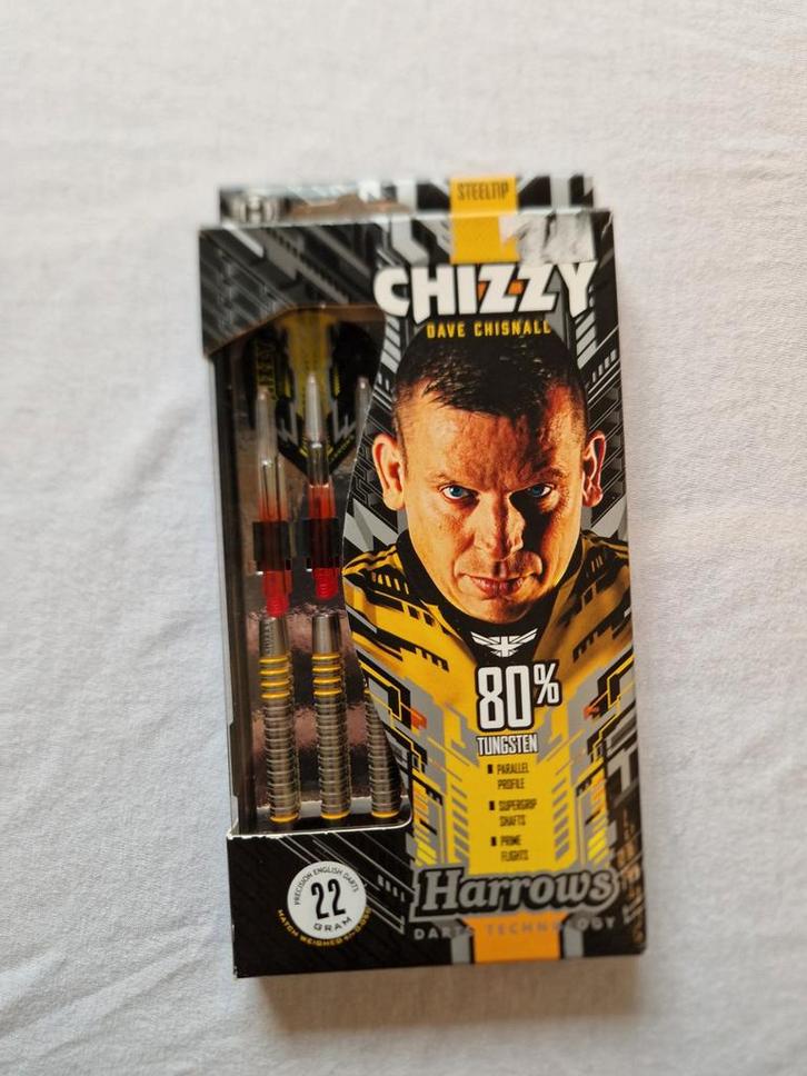 Chizzy Dave Chisnall 80% Tungsten Dartpijlen 22g, Sport en Fitness, Darts, Nieuw, Pijlen, Ophalen of Verzenden