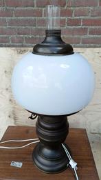 Vintage tafellamp – elektrische petroleumlamp look, Ophalen, Gebruikt, Klassiek, Minder dan 50 cm