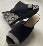 Elegante Zwarte Muiltjes met Strass, Ophalen of Verzenden, Zo goed als nieuw, Zwart, Sandalen of Muiltjes