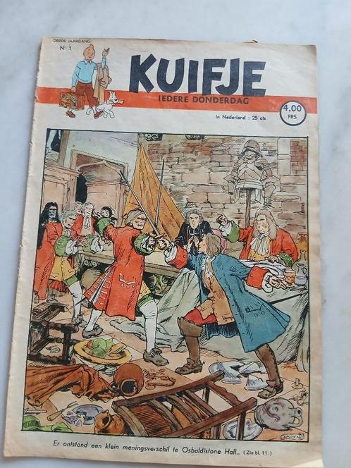 Weekblad Kuifje 1948 nr 1, in redelijke staat, Boeken, Stripboeken, Gelezen, Eén stripboek, Ophalen of Verzenden