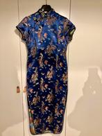 Blauw met gouden Chinese jurk M38, Ophalen of Verzenden, Zo goed als nieuw, Maat 38/40 (M), Carnaval