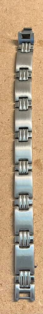 Heren armband, Ophalen of Verzenden, Nieuw, Zilver, Staal