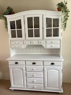 Brocante buffetkast wit, Huis en Inrichting, Ophalen, Zo goed als nieuw, Glas, Met deur(en)