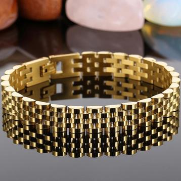 Heren Goudkleurige Jubilee Armband beschikbaar voor biedingen
