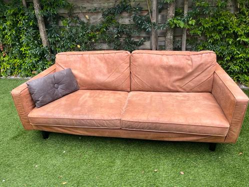 Umix bank Bronx 3-zits bruin 207 x 98 x 83, Huis en Inrichting, Banken | Bankstellen, Gebruikt, Rechte bank, Driepersoons, 200 tot 250 cm