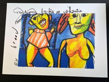 Herman Brood litho Barbie op vakantie 70*50 cm beschikbaar voor biedingen