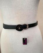 Irresistible riem met bloem applicatie - Nieuw, Minder dan 3 cm, Minder dan 80 cm, Zwart, Nieuw