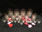 Franse glaasjes en schaaltjes met gouden rand 29 stuks, Verzamelen, Glas en Borrelglaasjes, Ophalen, Zo goed als nieuw, Borrel- of Shotglas