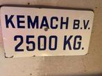 Oud Emaille reclamebord Kemach BV, Ophalen of Verzenden, Gebruikt, Reclamebord