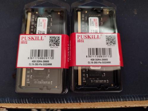 8GB ( 2x4GB) Puskill DDR4 geheugen, Computers en Software, RAM geheugen, Nieuw, Laptop, 8 GB, DDR4, Ophalen of Verzenden