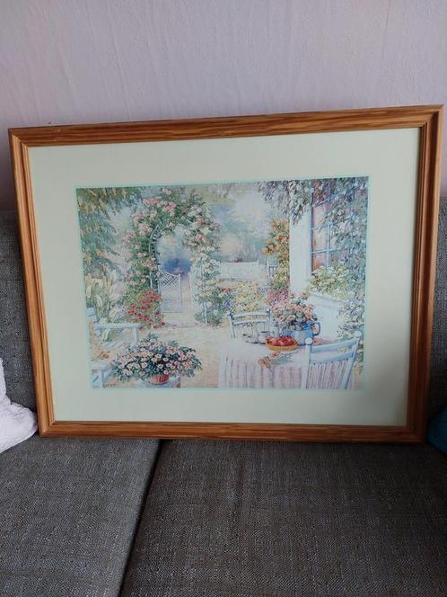 Schilderij met glas, Huis en Inrichting, Woonaccessoires | Schilderijen, Tekeningen en Foto's, Zo goed als nieuw, Schilderij, Ophalen