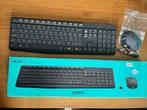 Logitec toetsenbord + muis z.g.a.n. MK235, Toetsenbord en muis-set, Ophalen of Verzenden, Zo goed als nieuw, Draadloos