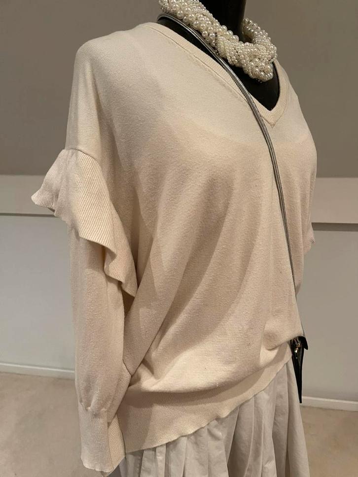 Trui met Ruches, Kleding | Dames, Truien en Vesten, Zo goed als nieuw, Maat 38/40 (M), Ophalen of Verzenden