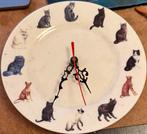 Katten Wandklok klok voor de verzamelaar, werkt niet, Huis en Inrichting, Ophalen of Verzenden, Gebruikt, Analoog, Wandklok