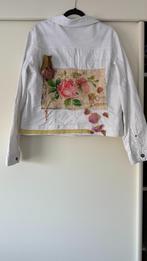 Wit Spijkerjas met decoratie op de rug, Wit, Maat 46/48 (XL) of groter, Didi, Ophalen of Verzenden