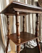Bijzettafel etagère eiken hout vintage, Ophalen, Gebruikt