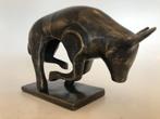 Aanstormende stier Bronzenbeelden-winkel echt brons..., Antiek en Kunst, Ophalen of Verzenden