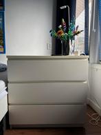 Malm witte ladekast, Ophalen, Gebruikt, 100 tot 150 cm, 50 tot 100 cm