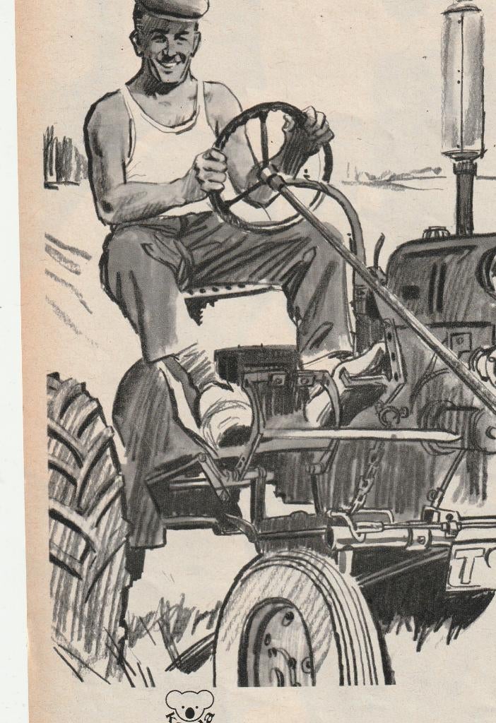 Retro reclame 1964 Koala Neede heren ondergoed tractor boer, Verzenden, Overige typen