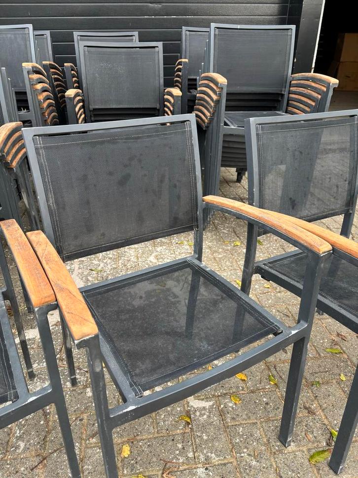 Terrasstoelen - 52 stuks - Stapelbaar, Tuin en Terras, Tuinstoelen, Gebruikt, Metaal, Stapelbaar, Ophalen