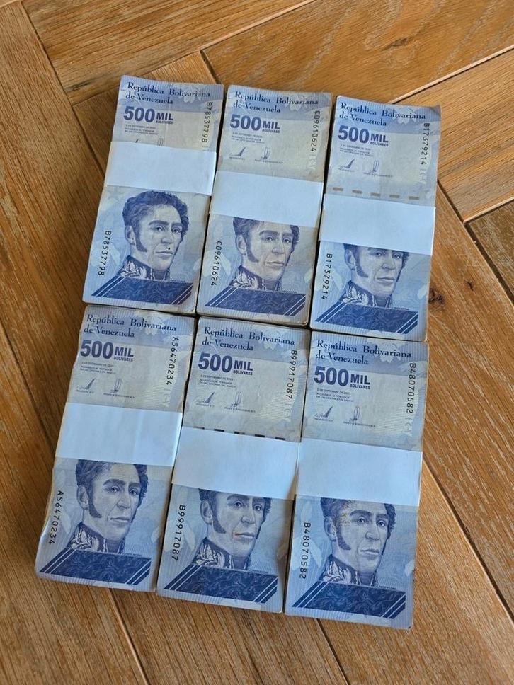 Venezuela Bolivares - 500MIL bundels -Zeldzame Bankbiljetten, Postzegels en Munten, Bankbiljetten | Amerika, Setje, Zuid-Amerika