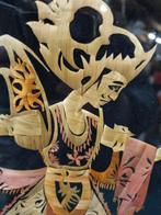 bamboe schilderij ingelijst vintage, Huis en Inrichting, Woonaccessoires | Schilderijen, Tekeningen en Foto's, Ophalen of Verzenden