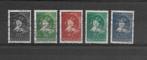 Nederland 1937, NVPH 300 t/m 304, Gestempeld., Verzenden, T/m 1940, Gestempeld