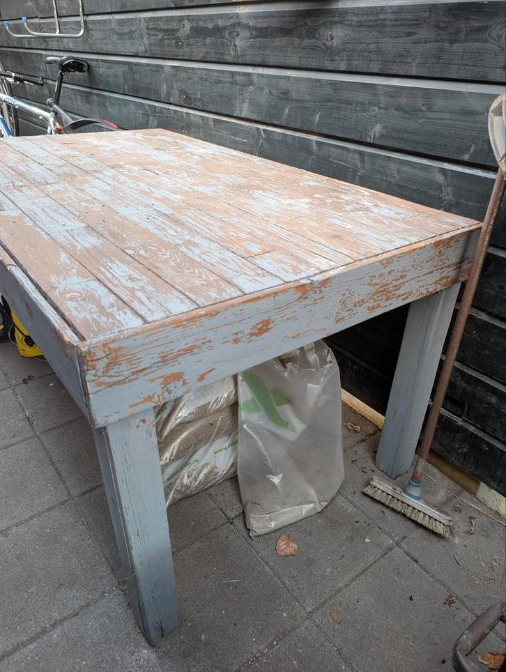 Houten Tafel - afmetingen 150x90 cm, Huis en Inrichting, Tafels | Eettafels, Gebruikt, 50 tot 100 cm, 150 tot 200 cm, Vijf personen of meer