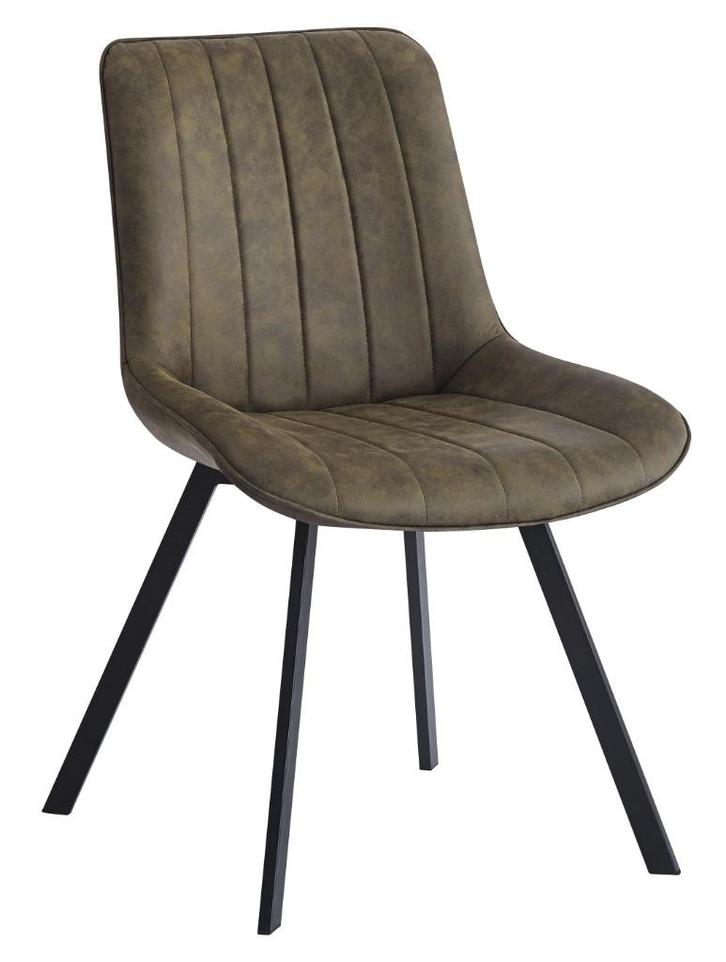 Dakota Stoel Groen, Huis en Inrichting, Stoelen, Nieuw, Vijf, Zes of meer stoelen, Hout, Kunststof, Leer, Metaal, Riet of Rotan