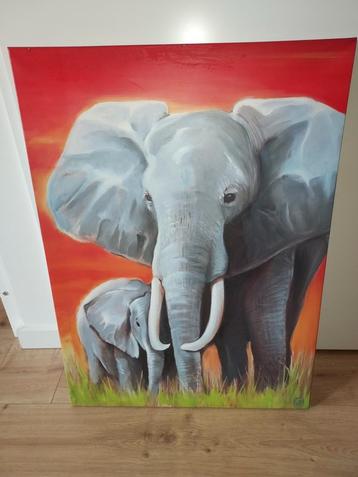 Schilderij Olifant beschikbaar voor biedingen