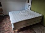 Ikea dunvik boxspring bed 160 200 hoezen matrassen hyllestad, Huis en Inrichting, Ophalen, Gebruikt, Tweepersoons, Stof