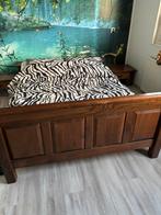 Degelijke eiken slaapkamer 140 x 200, Ophalen of Verzenden, Zo goed als nieuw, Tweepersoons