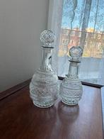 2x vintage kristal/glazen karaf, Ophalen of Verzenden