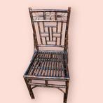 Vintage Chippendale  bamboe  eetkamerstoelen Chinoiserie, Ophalen, Bruin, Huysmans, Huysmans Doorwerth