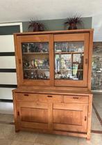 Teak houten buffet/ vitrinekast, Huis en Inrichting, Kasten | Vitrinekasten, Ophalen, 200 cm of meer, 150 tot 200 cm, Teakhout