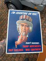 Usa uncle sam reclamebord metaal, Verzamelen, Ophalen of Verzenden, Zo goed als nieuw