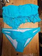 Nieuwe turquoise bikini met franjes - Maat L, Ophalen of Verzenden, Nieuw, Blauw, Bikini