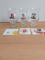 3 Duvel glazen + setje viltjes, Ophalen of Verzenden, Zo goed als nieuw, Glas of Glazen, Duvel