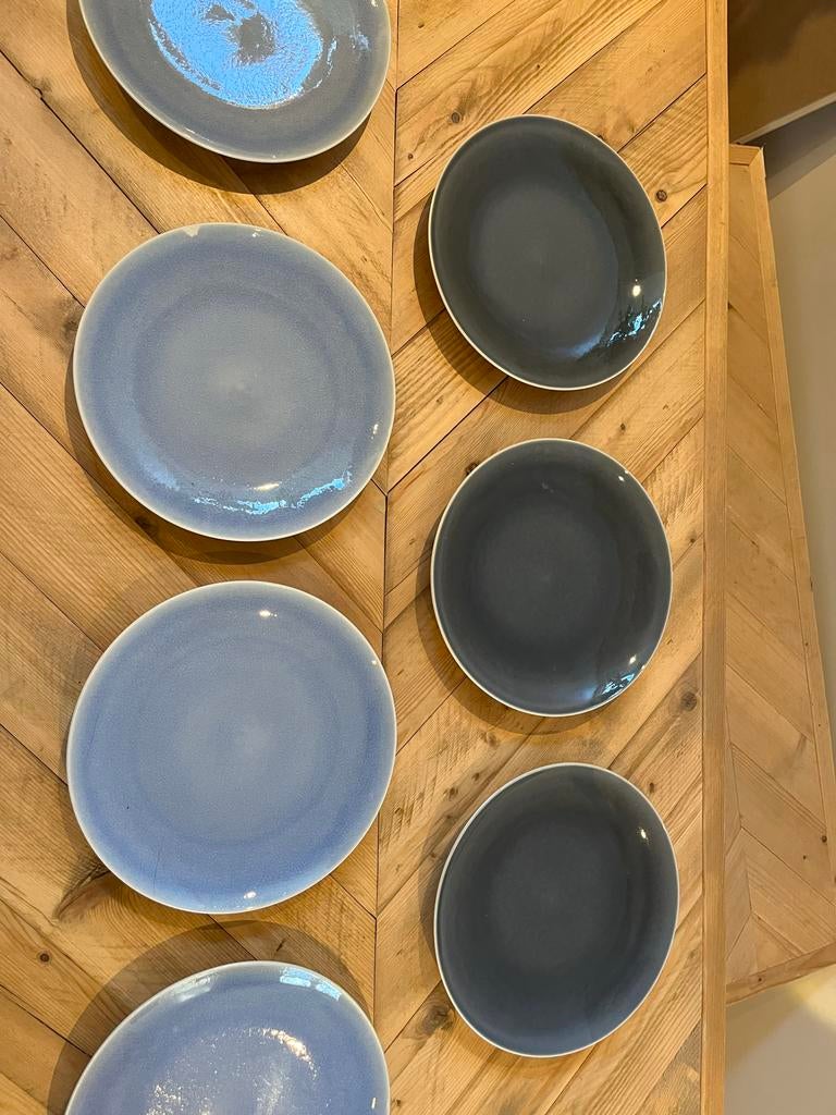 Dinerborden set 7 stuks, 27cm, Ophalen, Gebruikt, Bord(en), Effen