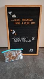 Letterboard met gouden en zilveren letters, Ophalen of Verzenden, Gebruikt, Overige typen