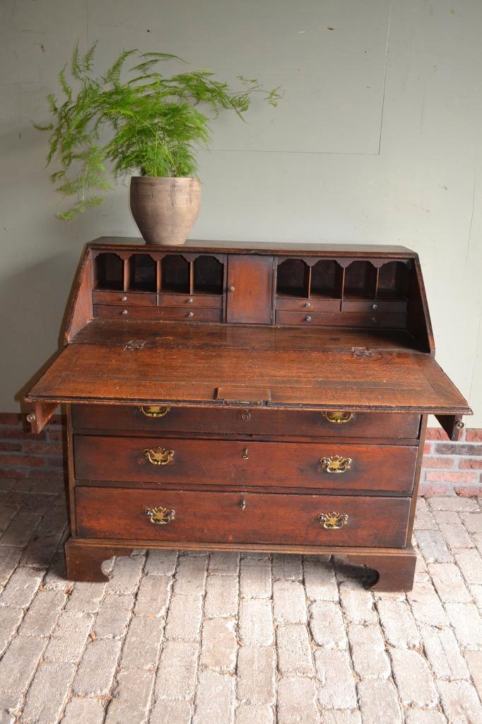 prachtige 18e eeuwse antieke eiken houten secretaire, bureau, Antiek en Kunst, Antiek | Meubels | Tafels, Verzenden